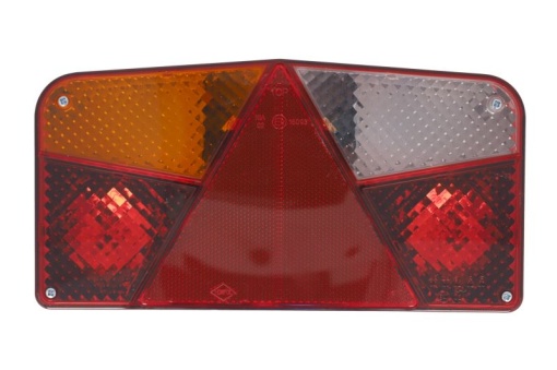 Stop spate stanga (12/24V, cu intermitent, cu lumina de ceata, lumina de marșarier, cu lumina stop, lumini parcare, reflector triunghiular, fixare orizontala)