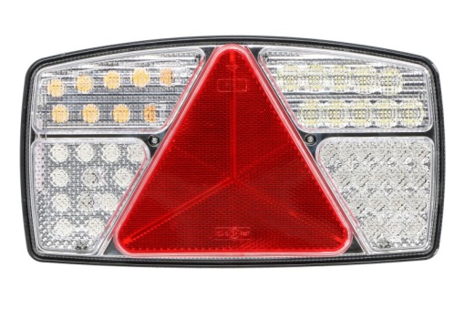 Stop spate stanga (LED, 10/30V, cu intermitent, cu far ceață, lumina de marșarier, cu stop, lumină de parcare, reflector triunghiular, lungime cablu: 0,5m) potrivit SCANIA