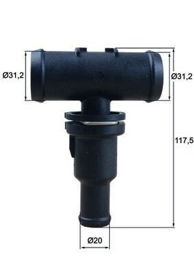 Termostat lichid racire (75°C, in carcasa) potrivit AUDI A3; VW BEETLE, GOLF VI, JETTA IV 2.0 09.04-07.16
