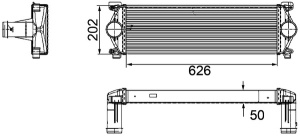 Intercooler potrivit RVI MASCOTT; RENAULT MASTER PRO DXi3-ZD3A604 05.04-12.13 - Img 4