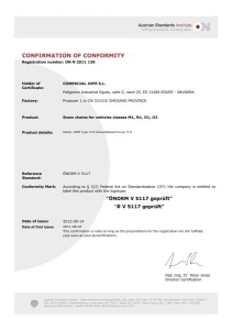 Lanturi auto zapada JOPE, turisme, certificat O-NORM, Cert austriac. V-5117, marime: 175/80R15; 175R15; 185/80R14; 185R14; 195/60R16; 195/70R15; 195/80R14; 195R14; 205/45R18; 205/50R17; 205/55R16; 2 - Img 4
