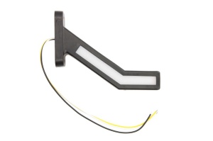 Lumina clarificare dreapta, portocaliu/rosu/alb, LED, suprafata, lungime cablu 400mm, cu brat lung, 12/24V (indicator dinamic; tip: neon; cu functie de semnalizator spate) - Img 1