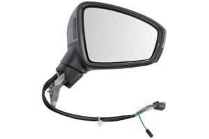Oglinda dreapta electric, cu memorie, convex, cu incalzire, asistent la schimbarea benzii, grund, rabatabil electric, cu semnalizator potrivit VW TIGUAN II 01.16- - Img 1