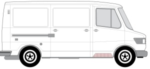 Podea cabina (scara) Dreapta (partea inferioara, reparatie) potrivit MERCEDES T1 (601), T1 (601, 611), T1 (602), T1 (B601), T1 (B602), T1/TN 04.77-02.96 - Img 2