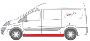 Prag auto Fata Stanga (reparatie, partea inferioara, lungime 200cm) potrivit CITROEN JUMPY II; FIAT SCUDO; PEUGEOT EXPERT, EXPERT TEPEE - Img 2