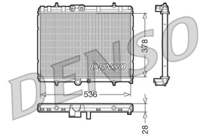 Radiator motor potrivit FIAT BRAVO II, DOBLO, DOBLO CARGO; LANCIA DELTA III; OPEL CORSA D/HATCHBACK 1.3D-2.0D - Img 3