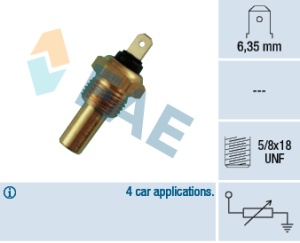 Senzor temperatura lichid racire (numar pini: 1, negru) potrivit JAGUAR XJ 3.2-6.0 10.86-07.97 - Img 3