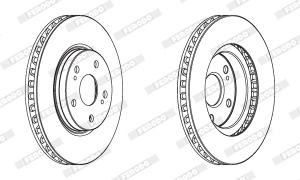 Set discuri frana (2 buc.) Fata Dreapta/Stanga potrivit LEXUS IS C, IS II, IS III; TOYOTA CROWN, MARK X I, MARK X II 2.2D-3.0 09.03- - Img 2