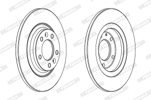Set discuri frana (2 buc.) Spate Dreapta/Stanga potrivit CITROEN C5 III; PEUGEOT 407, 407/KOMBI, 508 I, 508/KOMBI, 607, RCZ; SAAB 9-5 1.6-3.0D 02.00- - Img 3