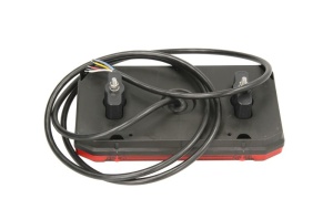 Stop spate dreapta (LED, 12/24V, cu intermitent, cu lumina de ceata, lumina de marșarier, lumini parcare, reflector triunghiular, lungimea cablu : 0,2m) - Img 2
