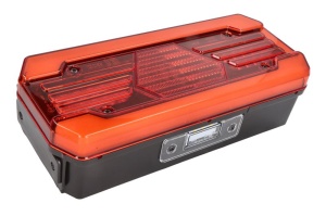 Stop spate stanga (LED, 12/24V, cu intermitent, cu far ceață, lumina de marșarier, cu stop, lumină de parcare, cu iluminare placuta, reflector, indicator dinamic, lungime cablu: 2m) - Img 3
