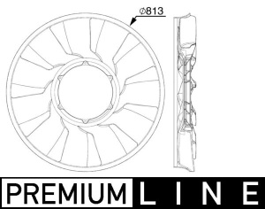 Ventilator radiator (diameter 813mm, numar lame 11) potrivit MAN TGA, TGS I, TGX I D2066LF01-D2866LF26 12.00- - Img 3