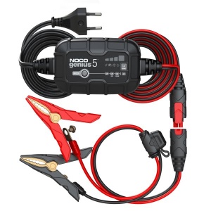 Aparat incarcat baterii auto GENIUS5EU, voltaj incarcare: 6/12 V NOCO, curent incarcare: 5A, alimentare: 120/240V, tip baterie: AGM/EFB/GEL/Li-Ion/MF/WET - Img 1