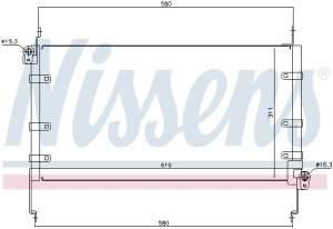 Condensator climatizare potrivit FIAT MULTIPLA 1.9D 04.99-06.10 - Img 4