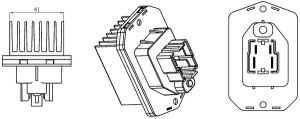 Element ventilator habitaclu (sufla controlul) potrivit LAND ROVER DISCOVERY IV, RANGE ROVER SPORT I 2.7D-5.0 02.05-12.18 - Img 3