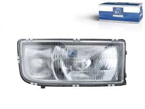 Far dreapta (H1/H4, manual, fara motor, cu lampă de ceață, culoare insert: crom platinat) potrivit MERCEDES ACTROS, ACTROS MP2 / MP3, ATEGO, AXOR, AXOR 2 04.96- - Img 1