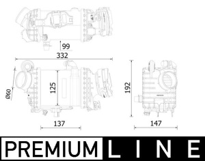 Intercooler potrivit BMW 5 (G30, F90), 7 (G11, G12) 4.0/4.4 09.15-06.19 - Img 3