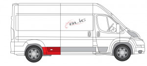 Kit reparatie aripa spate dreapta (inainte de roti, model mediu; cu orificiu pentru lumina de degajare) potrivit CITROEN JUMPER; FIAT DUCATO; PEUGEOT BOXER 04.06-08.14 - Img 2