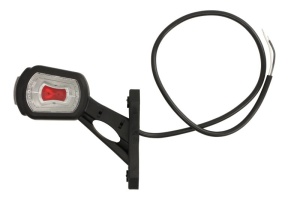 Lumina clarificare stanga, portocaliu/rosu/alb, LED, suprafata, lungime cablu 500mm, brat scurt, 12/24V (compatibil cu senzorul de marșarier) - Img 1