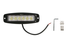 Lumina lucru (Epistar LED, 10-30V, 18W, 1440lm, numar elemente LED: 6x3W, inaltime: 62mm, latime: 195mm, adancime: 45mm) - Img 1