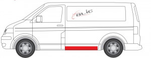 Panou lateral Stanga (scazut, partea inferioara) potrivit VW MULTIVAN T5, TRANSPORTER T5 - Img 2