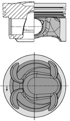 Piston 87,515 (STD) potrivit VOLVO S60 II, S80 II, V60 I, V70 III, XC60 I; FORD GALAXY II, GALAXY MK II, MONDEO IV, S-MAX; LAND ROVER DISCOVERY SPORT, FREELANDER 2, RANGE ROVER EVOQUE 2.0 01.10- - Img 2