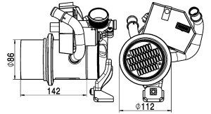 Radiator gaze evacuare potrivit AUDI A3, Q2, Q3, TT; SEAT ATECA, LEON, LEON SC, LEON ST; SKODA OCTAVIA III, SUPERB III; VW ARTEON, GOLF ALLTRACK VII, GOLF SPORTSVAN VII 1.6D/2.0D 05.11- - Img 2