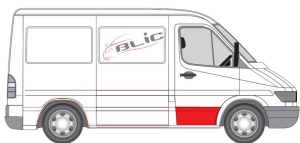 Segment reparatie usa Fata Dreapta (strat, partea inferioara, inaltime 310mm) potrivit MERCEDES SPRINTER 2-T (B901, B902), SPRINTER 3-T (B903), SPRINTER 4-T (B904) 02.95-05.06 - Img 2