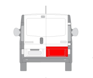 Segment reparatie usa Spate Dreapta (strat, partea inferioara) potrivit NISSAN PRIMASTAR; OPEL VIVARO A; RENAULT TRAFIC II 03.01- - Img 2