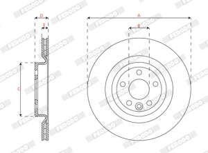 Set discuri frana (2 buc.) Spate Dreapta/Stanga potrivit JAGUAR F-PACE, I-PACE, XE, XF II, XF SPORTBRAKE; LAND ROVER DISCOVERY SPORT, RANGE ROVER VELAR 1.5H-Electric 09.14- - Img 3