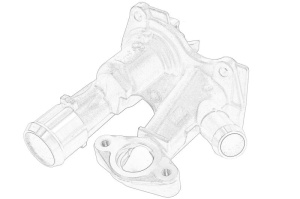 Termostat sistem racire (90°C) potrivit VOLVO S60 II, S80 II, V40, V60 I, V70 III; FORD C-MAX II, FIESTA VI, FOCUS III, FOCUS III/HATCHBACK, GALAXY II, GRAND C-MAX 1.6/1.6ALK 04.10-02.20 - Img 2