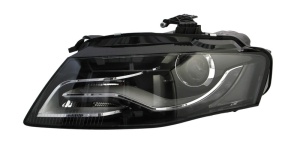 Far fata Stanga (bi-xenon, D3S/LED, automat, cu motor, culoare insert: fumuriu) potrivit AUDI A4 ALLROAD B8, A4 B8 - Img 1