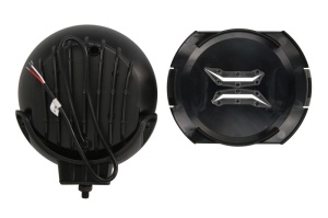 Far universal stanga/dreapta (faza lunga, LED, 12/24V, diametru 180mm, adancime: 67mm, transparent, aluminiu, negru, lumini pozitie) - Img 2
