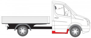 Prag auto Fata Dreapta (cu element de reparatie aripii TRANSPORTER) potrivit MERCEDES SPRINTER 3,5-T (B906), SPRINTER 3-T (B906), SPRINTER 3-T (B910), SPRINTER 4 - Img 2