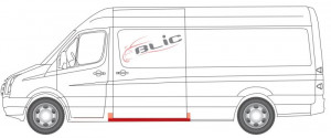 Prag auto Spate Stanga (model lung; model mediu) potrivit MERCEDES SPRINTER 3,5-T (B906), SPRINTER 3-T (B906), SPRINTER 4,6-T (B906), SPRINTER 5-T (B906); VW CRAFTER 30-35 -10.13 - Img 2