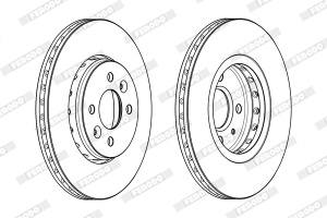 Set discuri frana (2 buc.) Fata Dreapta/Stanga potrivit DACIA DOKKER, DOKKER EXPRESS/MINIVAN, LODGY; RENAULT CAPTUR I, CLIO II, CLIO III, CLIO V, KANGOO, KANGOO EXPRESS 1.0-3.0 06.95- - Img 3