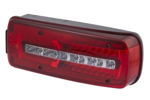 Stop spate dreapta (LED, 24V, cu intermitent, cu lumina de ceata, lumina de marșarier, cu lumina stop, lumini parcare, reflector, lumina laterala) potrivit MAN TGX I 01.14-09.21 - Img 3