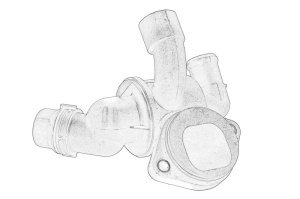 Termostat lichid racire (87°C, cu carcasa) potrivit AUDI A4 ALLROAD B8, A4 B7, A4 B8, A4 B9, A5, A6 C6, A6 C7, Q5; KIA RIO III; SEAT EXEO, EXEO ST; VW CRAFTER 30-35, CRAFTER 30-50 1.25LPG-3.0D 07.04- - Img 1