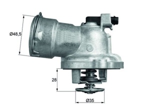Termostat lichid racire (87°C, in carcasa) potrivit MERCEDES C T-MODEL (S203), C T-MODEL (S204), C (W203), C (W204), CLK (A209), CLK (C209), CLS (C219), E T-MODEL (S211) 3.0D 01.05-06.15 - Img 4