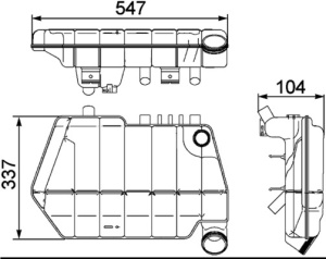 Vas expansiune lichid racire (fara capac) potrivit DAF XF 95 09.02-12.06 - Img 3