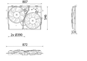 Ventilator radiator (cu carcasa) potrivit FIAT DUCATO 2.2D/2.3D/3.0D 07.06- - Img 3