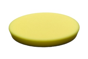 Burete abraziv lustruire SPONGE YELLOW FINE 140 / 25 MM - 2 PC, tip: mediu-tare, diametru: 125/140 mm, grosime: 25 mm, culoare: galben, suporturi de montare: cârlig și buclă, 2 buc - Img 1