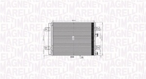 Condensator climatizare (cu uscator) potrivit DACIA DUSTER, DUSTER/SUV, LOGAN, LOGAN EXPRESS, LOGAN MCV, SANDERO; LADA LARGUS; RENAULT DUSTER, LOGAN I, SANDERO/STEPWAY I 1.2-1.6LPG 08.04- - Img 2