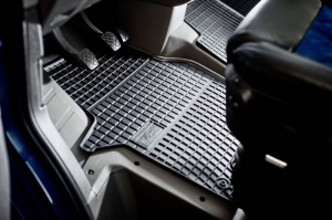 Covoras podea cauciuc FROGUM Rubber, 4 buc BASIC, fata/spate, set, culoare negru, potrivit SAAB 9-3, 9-3X 01.01-02.15 - Img 4