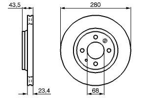 Disc frana Fata Dreapta/Stanga potrivit SAAB 900 I, 9000 2.0/2.1 11.80-06.94 - Img 3