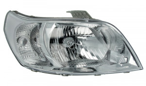 Far Dreapta (H4, electric, cu motor, culoare insertie: cromat, culoare semnalizator: transparent) potrivit CHEVROLET AVEO / KALOS - Img 1