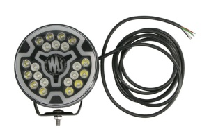 Far universal stanga/dreapta (faza lunga, LED, 12/24V, 87,4W, inaltime 194mm, diametru 179mm, adancime: 78mm, transparent, aluminiu, negru, lumini pozitie, lampă de degajare laterală, lungime cablu: 30 - Img 1