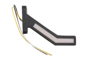 Lumina clarificare stanga, portocaliu/rosu/alb, LED, suprafata, lungime cablu 400mm, cu brat lung, 12/24V (tip: neon; cu functie de semnalizator spate) - Img 2
