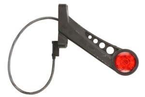 Lumina clarificare stanga, rosu/alb, LED, 12/24V (cu clemă pentru fir plat, conector: CLICK-IN/JAEGER) - Img 2