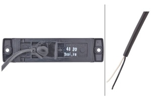 Lumina delimitare stanga/dreapta, rosu, LED, inaltime 13mm; latime 130mm; adancime 32mm, surub/fixare orizontala/fixare verticala, lungime cablu 500mm, 24V (IP6K9K) - Img 2